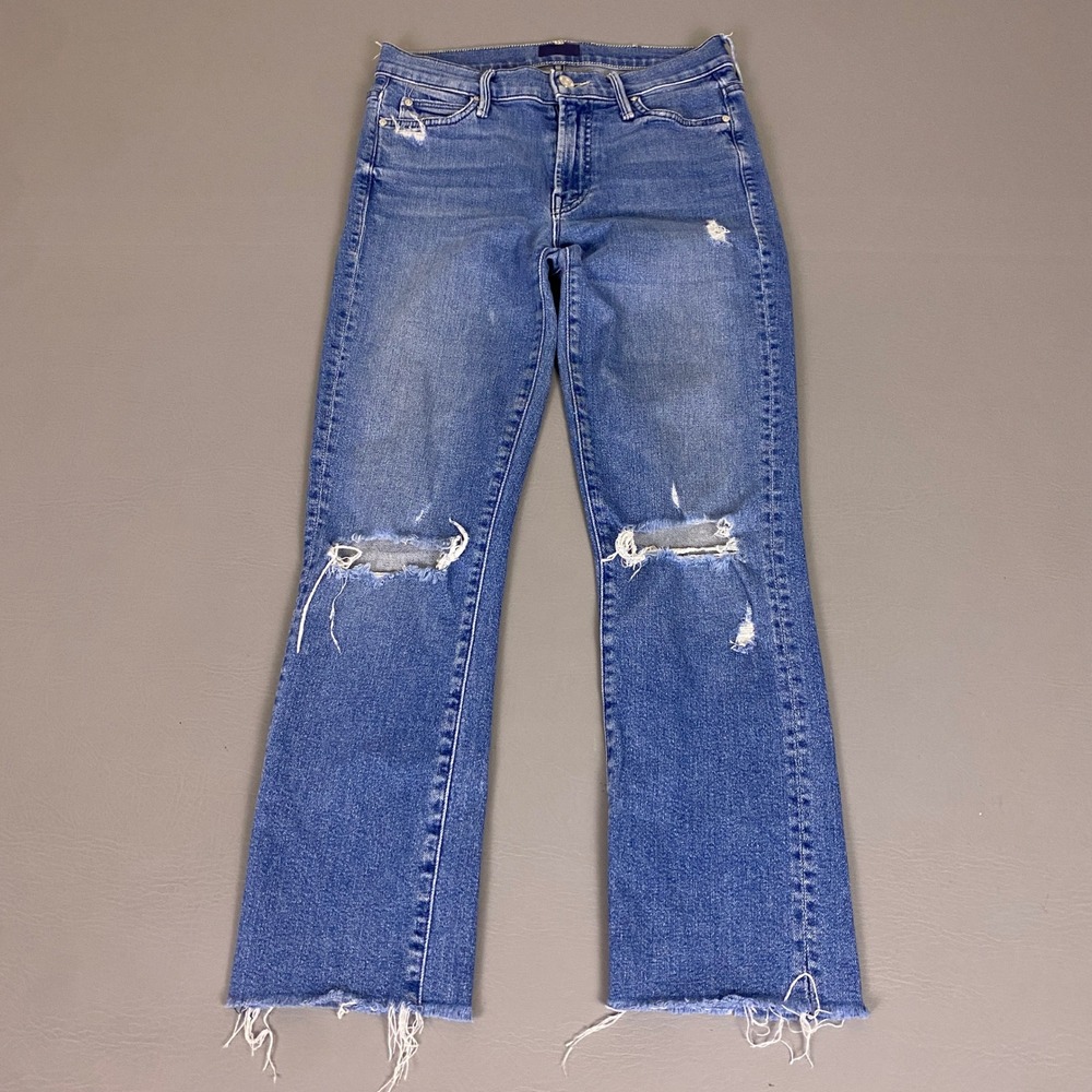 Mother The Rascal Ankle Chew Jeans Size 25‎ Learning To Hula Distressed Straight